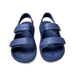 Native Chase Sugarlite Sandals Kids 12 Blue Adjustable Lightweight Summer Shoes
